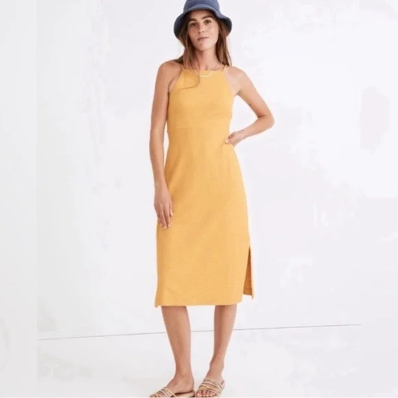 Madewell Knit Apron Cami Dress – Yellow Gold – Women’s XXL NWT - Picture 2 of 9